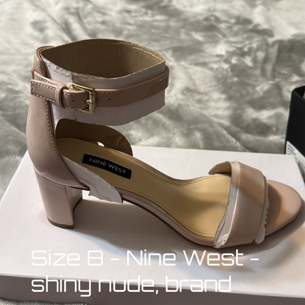 Nine West Shiny Nude Women's Heels